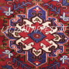tappeto fondoletto persiano gharaje fondo rosso 210x74 cm lana su cotone