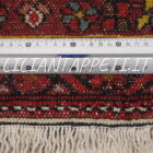tappeto fondoletto persiano gharaje fondo rosso 200x63 cm lana su cotone
