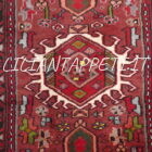 tappeto fondoletto persiano gharaje fondo rosso 200x63 cm lana su cotone