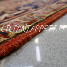 tappeto persiano heriz antico lana su cotone circa 1900 fondo rosso mattone 324x237 cm