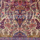 tappeto persiano keshan preghiera antico da salotto lana su cotone fondo avorio 215x130 cm