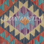 piccolo kilim afghano annodato a mano in lana 126x87 cm multicolore