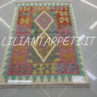 piccolo kilim afghano annodato a mano in lana 120x82 cm