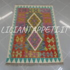 piccolo kilim afghano annodato a mano in lana 120x82 cm