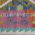 piccolo kilim afghano annodato a mano in lana 120x82 cm