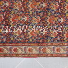 tappeto persiano malayer mishan antico color rosso arancio lana su cotone 195x114 cm