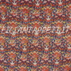 tappeto persiano malayer mishan antico color rosso arancio lana su cotone 195x114 cm