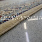 tappeto persiano nain 6fili fondo avorio extrafine misto seta firmato nain habibian 170x116 cm