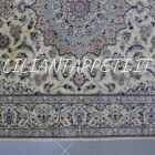 tappeto persiano nain 6fili fondo avorio extrafine misto seta firmato nain habibian 170x116 cm