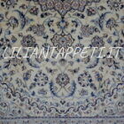 tappeto persiano nain 6fili fondo avorio extrafine misto seta firmato nain habibian 170x116 cm