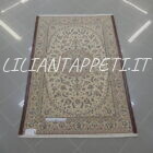 tappeto persiano nain 6fili fondo avorio extrafine misto seta firmato nain habibian 170x116 cm