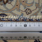 tappeto persiano nain 6fili fondo avorio extrafine misto seta firmato nain habibian 170x116 cm