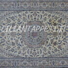 tappeto persiano nain 6fili fondo avorio extrafine misto seta firmato nain habibian 170x116 cm