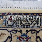 tappeto persiano nain 6fili fondo avorio extrafine misto seta firmato nain habibian 170x116 cm