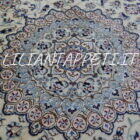 tappeto persiano nain 6fili fondo avorio extrafine misto seta firmato nain habibian 170x116 cm