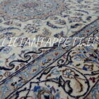 tappeto persiano nain 6fili fondo avorio extrafine misto seta firmato nain habibian 170x116 cm