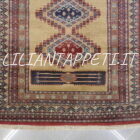 tappeto pakistano kashmir lana su cotone usato 183X124 cm color crema, giallo paglierino