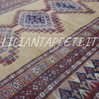 tappeto pakistano kashmir lana su cotone usato 183X124 cm color crema, giallo paglierino