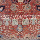 tappeto orientale ziegler ferahan floreale fondo rosso mattone da salotto in lana su cotone 327x273 cm