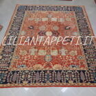 tappeto orientale ziegler ferahan floreale fondo rosso mattone da salotto in lana su cotone 327x273 cm