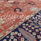 tappeto orientale ziegler ferahan floreale fondo rosso mattone da salotto in lana su cotone 327x273 cm
