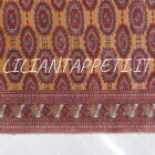 tappeto orientale bukhara russo salor da salotto 335x202 cm fondo color cammello e gul rossi
