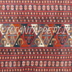 tappeto orientale bukhara russo salor da salotto 335x202 cm fondo color cammello e gul rossi