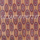 tappeto orientale bukhara russo salor da salotto 335x202 cm fondo color cammello e gul rossi