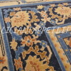 tappeto cinese samarkanda antico da salotto fondo salmone al collare di nubi in lana 280x187 cm