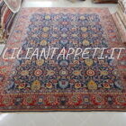 Tappeto ghazvin motivo avshan extrafine persiano annodato a mano in lana su cotone 388x305 cm