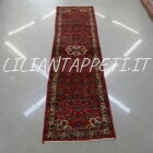 Tappeto persiano passatoia hamadan hosseinabad rossa lunga 276x77 cm