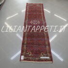 Tappeto persiano passatoia hamadan hosseinabad rossa lunga 276x77 cm