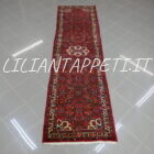 Tappeto persiano passatoia hamadan hosseinabad rossa lunga 276x77 cm