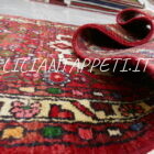 Tappeto persiano passatoia hamadan hosseinabad rossa lunga 276x77 cm