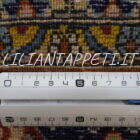 tappeto persiano kum da salotto fondo color azzurro 206x144 cm lana su cotone