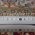tappeto persiano kum tutto seta extrafine fondo avorio firmato 400x292 cm