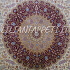 tappeto persiano kum tutto seta extrafine fondo avorio firmato 400x292 cm