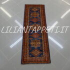 passatoia fondoletto orientale kazak fondo blu 178x62 cm