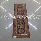 passatoia fondoletto orientale kazak fondo blu 178x62 cm