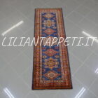 passatoia fondoletto orientale kazak fondo blu 178x62 cm