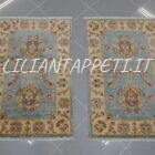 scendiletti orientali ziegler color azzurro in lana circa 90x60 cm