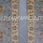 scendiletti orientali ziegler color azzurro in lana circa 90x60 cm