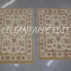 coppia scendiletti orientali ziegler color avorio per camera da letto circa 120x80 cm