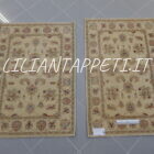 coppia scendiletti orientali ziegler color avorio per camera da letto circa 120x80 cm