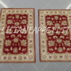 coppia scendiletti orientali ziegler color rosso per camera da letto circa 120x80 cm