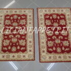 coppia scendiletti orientali ziegler color rosso per camera da letto circa 120x80 cm