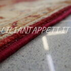 piccolo tappeto scendiletto ziegler fondo rosso lana su cotone 128x77 cm