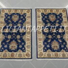 coppia scendiletti orientali ziegler color blu per camera da letto circa 120x80 cm