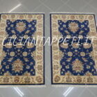 coppia scendiletti orientali ziegler color blu per camera da letto circa 120x80 cm