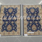 coppia scendiletti orientali ziegler color blu per camera da letto circa 120x80 cm